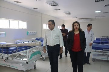 Secretário da Saúde e presidente da Fepiserh visitam Hospital Justino Luz