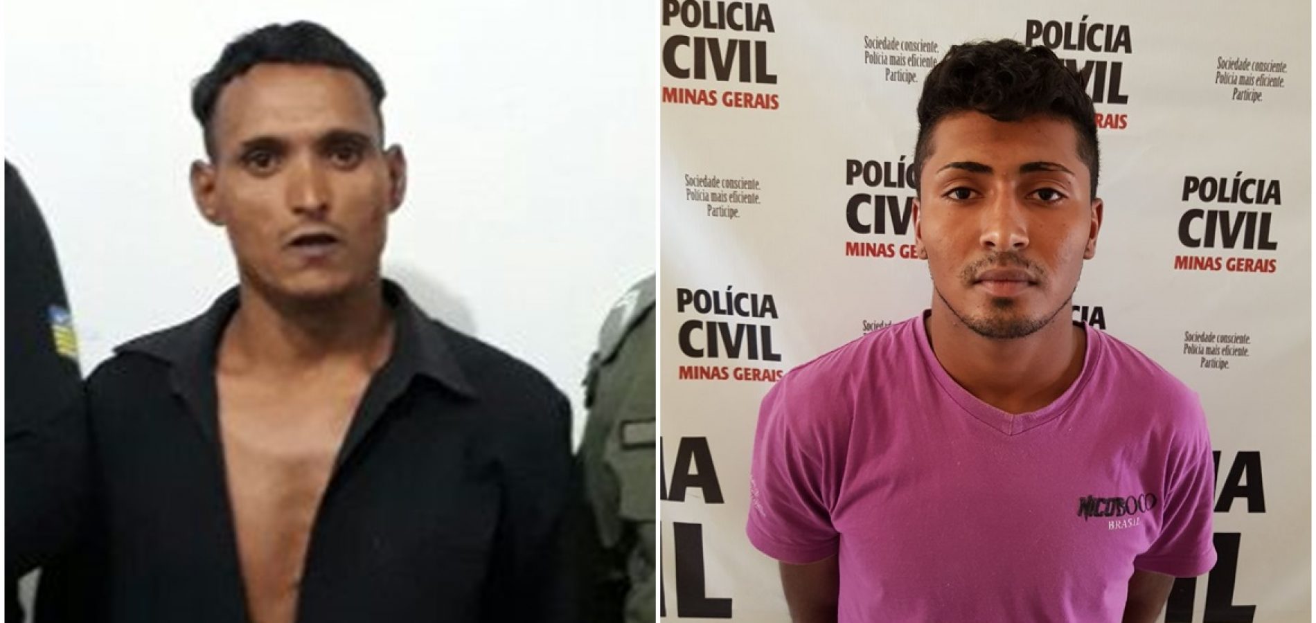Justino da Costa Figueiredo, de 34 anos e Deyvit de Souza Figueiredo, de 20 anos