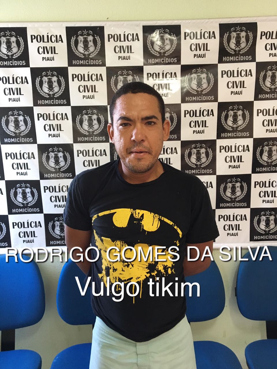 Rodrigo Gomes da Silva, vulgo “Tikim”, suspeito de ter matado o comerciante