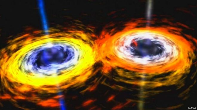 Ondas foram provenientes de dois buracos negros, a 1,8 bilhão de anos-luz da Terra