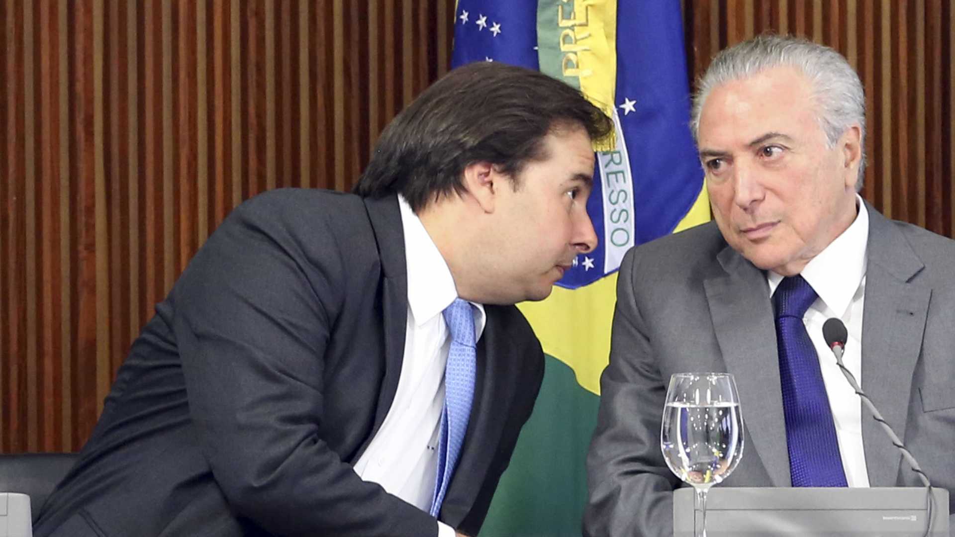 Presidente Temer e Rodrigo Maia