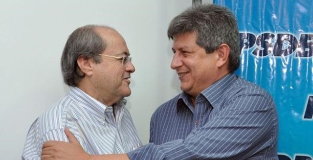 Sílvio Mendes com Zé Filho durante a campanha