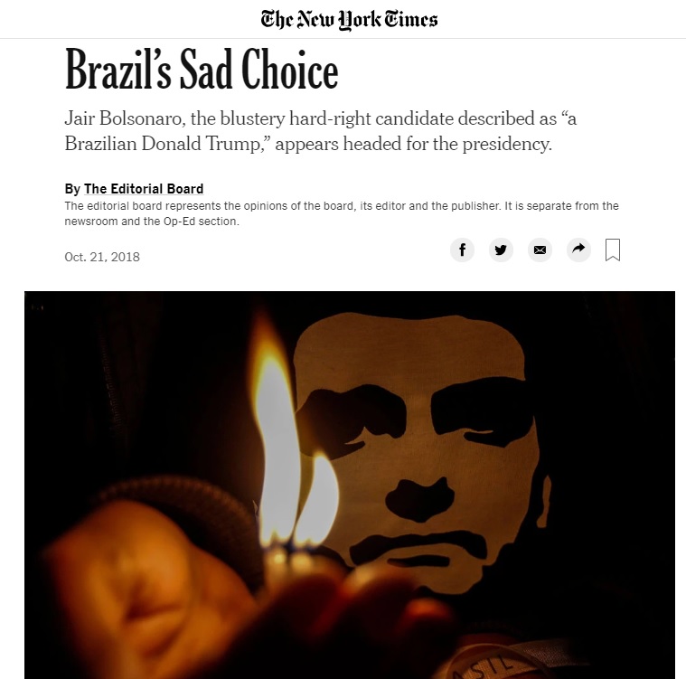 Capa do The New York Times