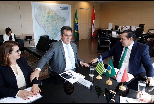 Graça Amorim com o senador Ciro Nogueira e o ministro Pádua Andrade
