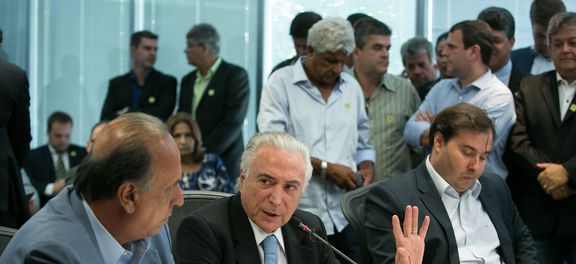 O presidente  Michel Teme participa, no Rio, de reunião sobre segurança pública