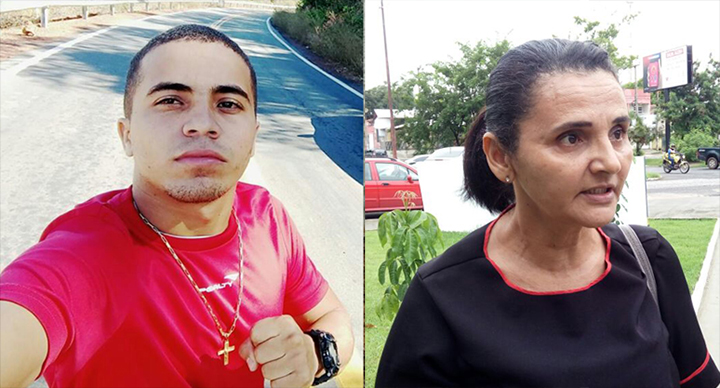 O PM Ivaldo Vieira da Silva Filho e uma de suas vítimas: Luciana Santos