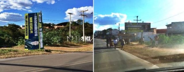 Grupo GLBT derruba outdoor de Bolsonaro no Piauí