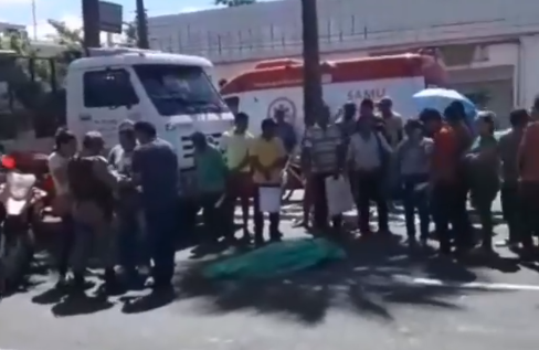 Idosa morre atropelada por caminhão na Avenida Maranhão