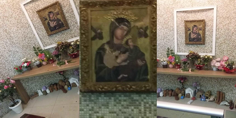 Imagem de santo é alvo de vândalo durante missa