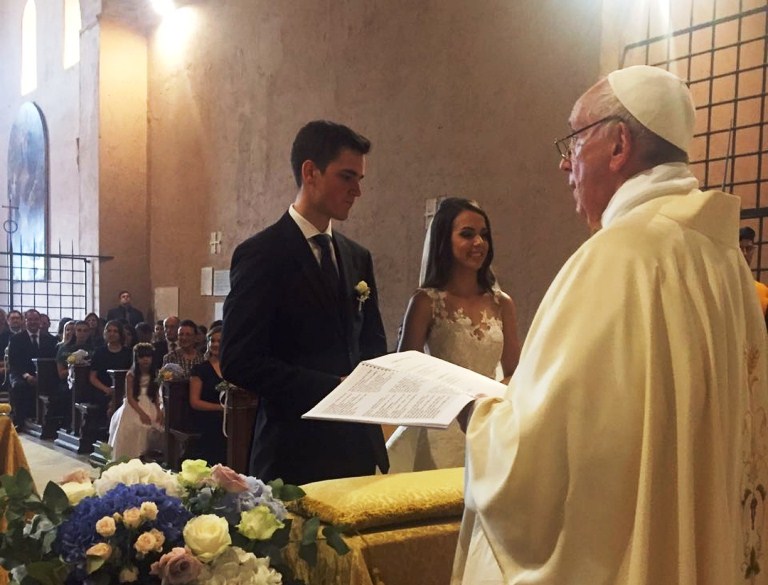 Papa Francisco no casamento