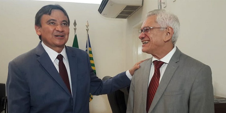 Governador Wellington Dias com o presidente do TRE-PI, desembargador Paes Landim