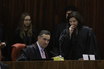 O ministro Roberto Barroso e a Procuradora-Geral da República, Raquel Dodge