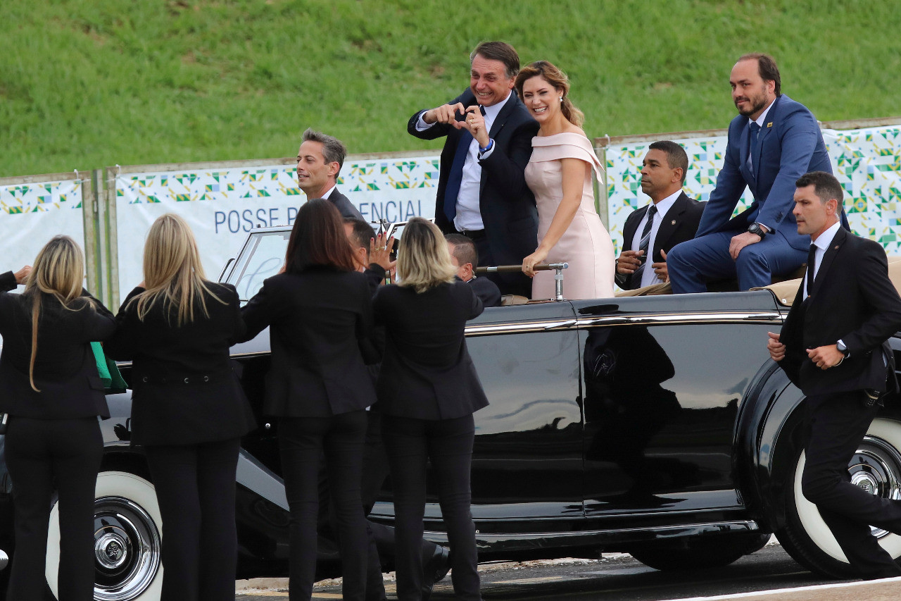 Bolsonaro a bordo do Rolls-Royce