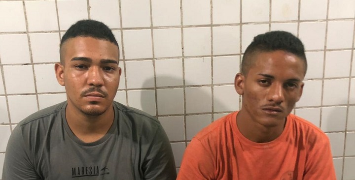 Talmo Brito Sousa e Breno Mikaelson Lima: preso em flagrante por roubo de veículo