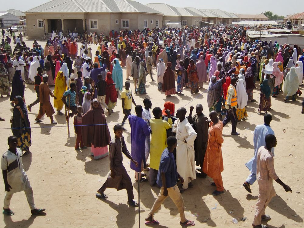 A Teachers Village, em Maiduguri, ficou sobrecarregada com o fluxo de novos deslocados