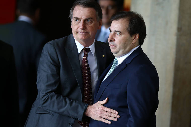 Bolsonaro com Rodrigo Maia: fim do namoro