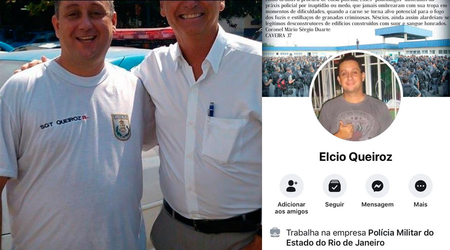 Elcio Queiroz com Bolsonaro em foto publicada durante a campanha