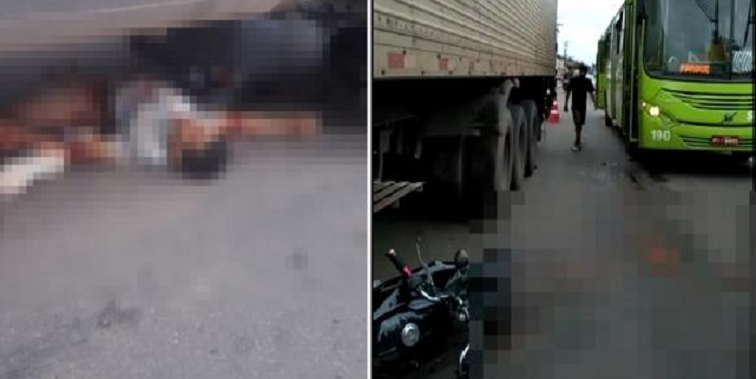 Motociclista morre esmagado por caminhão em Timon