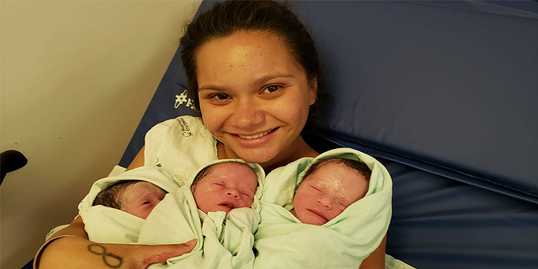 As trigêmeas nasceram na Maternidade Dona Evangelina Rosa
