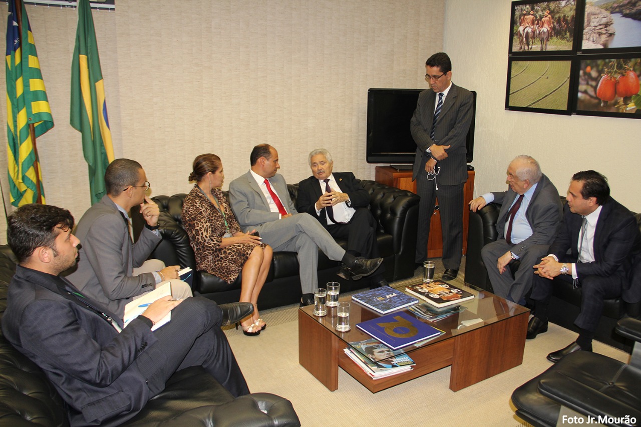 O senador Elmano Férrer recebeu o presidente da ANAC, José Ricardo Botelho