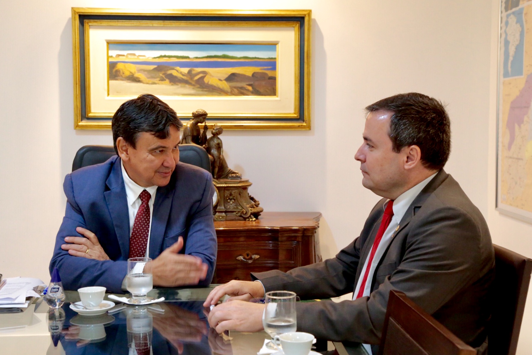 Governador do Piauí, Wellington Dias, com o deputado Fábio Novo