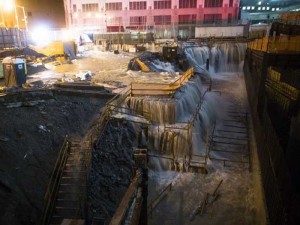 ?Sandy? provoca inundação nas obras do Marco Zero, em Nova York