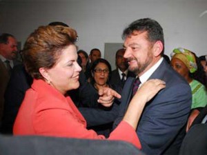 A presidente Dilma Rousseff com o governador Wilson Martins