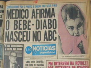 Uma das capas do Notícias Populares