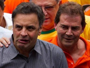 Denunciados: senador Aécio Neves com Paulinho da Força