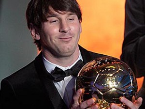 Lionel Messi levou a quinta bola de ouro