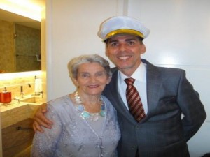 Pacheco em foto com a sua mãe