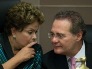 Dilma Rousseff com Renan Calheiros