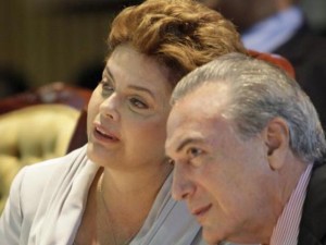 Presidente Dilma Rousseff com o vice-presidente Michel Temer