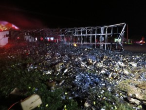 Garrafas destruídas e caminhão incendiado em Luís Correia