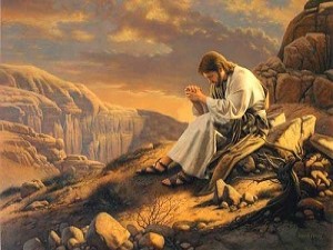 Foto ilustração de Jesus Cristo nas montanhas