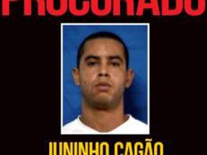 Cartaz da polícia oferecendo recompensa pela prisão de Juninho Cagão