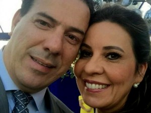 Ruy Muniz, prefeito de Montes Claros (MG), com a esposa, deputada federal Raquel Muniz, ambos do PSD