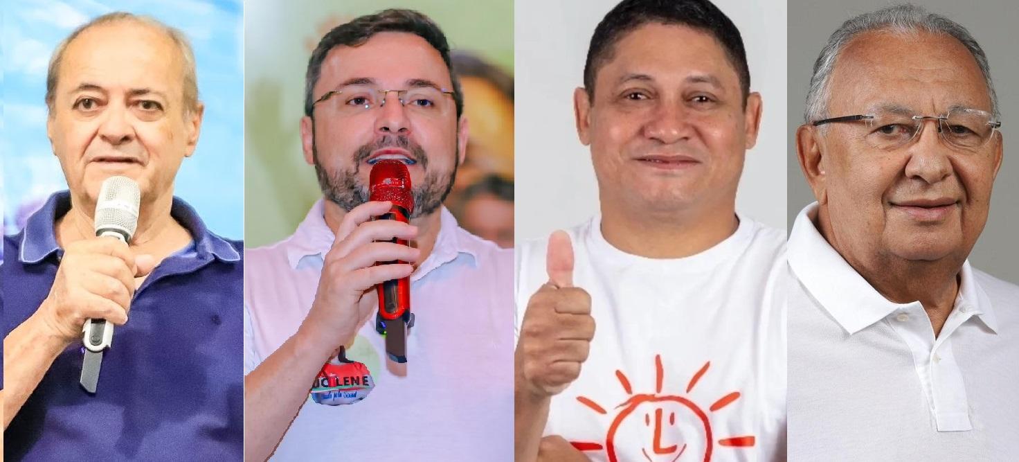 Silvio Mendes (União Brasil), Fábio Novo (PT), Francinaldo Leão (PSOL) e Dr. Pessoa (PRD)