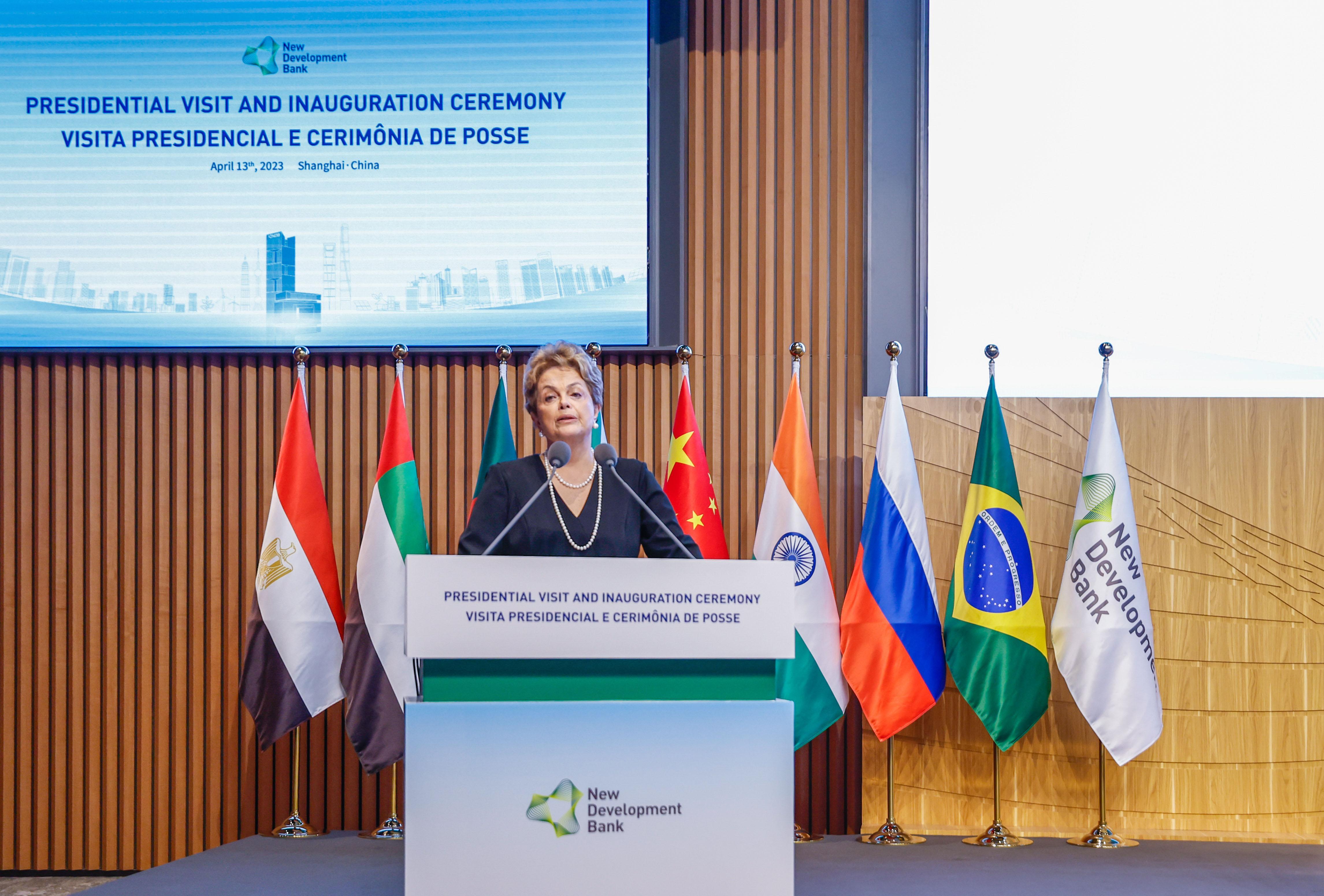 Dilma Rousseff, presidente do Novo Banco de Desenvolvimento (NDB)
