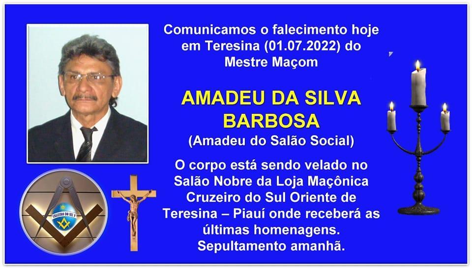 Falece Amadeu Barbosa