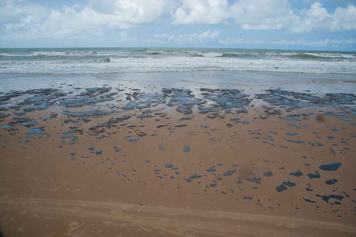 Manchas na praia