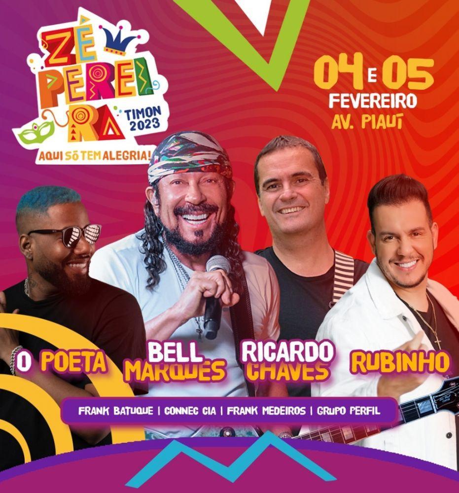Atrações musicais do Zé Pereira de Timon