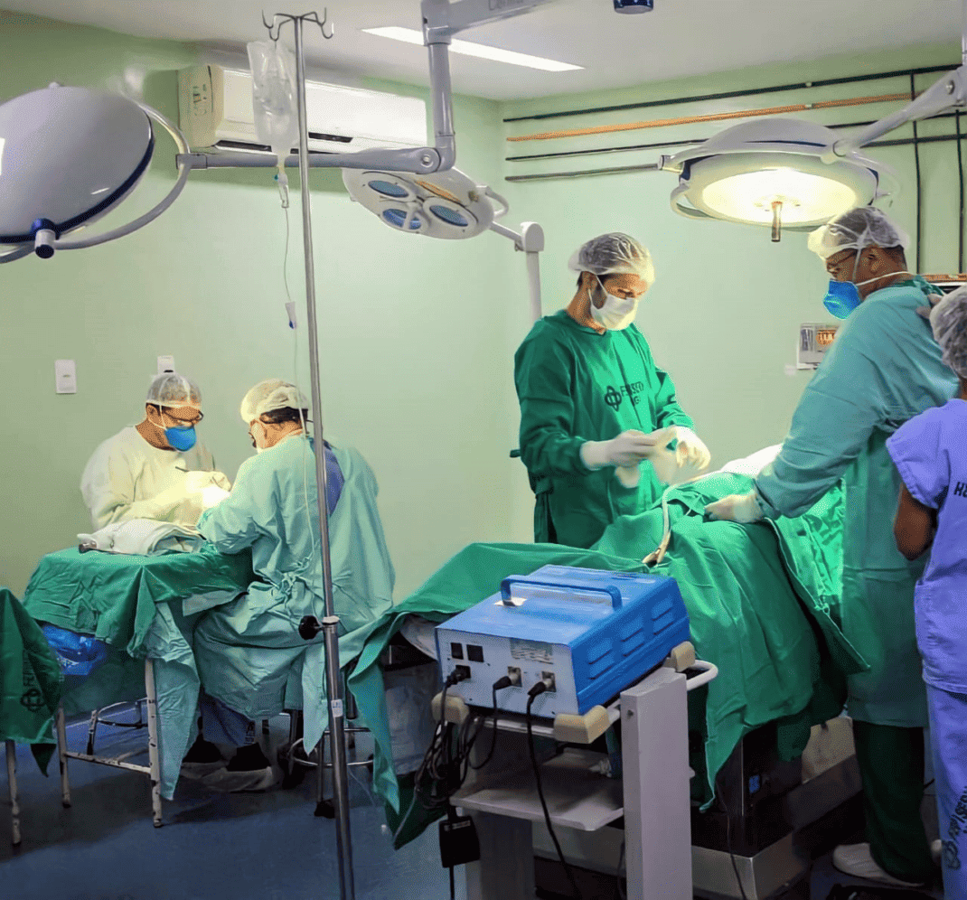 Sala de cirurgia no HGV