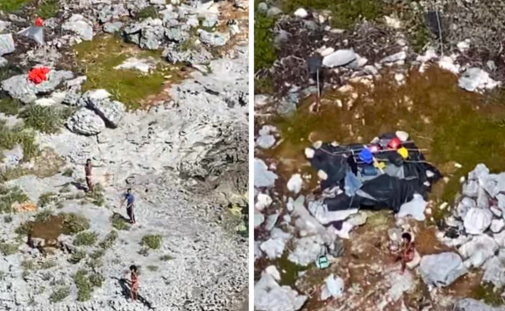 Cubanos são resgatados de ilha nas Bahamas depois de ficarem mais de 1 mês naufragados em foto de 8 de fevereiro de 2021