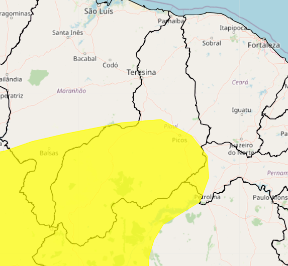 Parte central e sul do estado tem previsão de baixa umidade