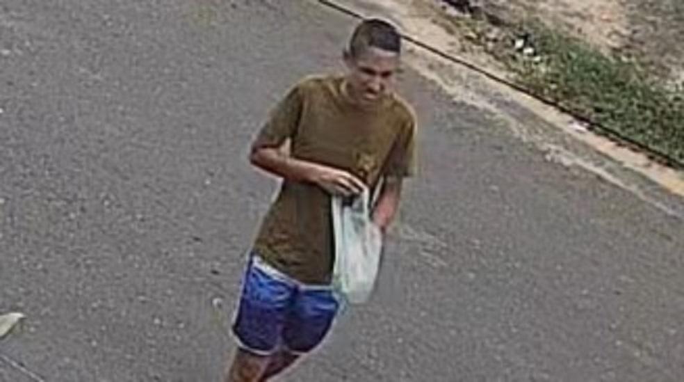 Polícia pede ajuda para identificar o suspeito