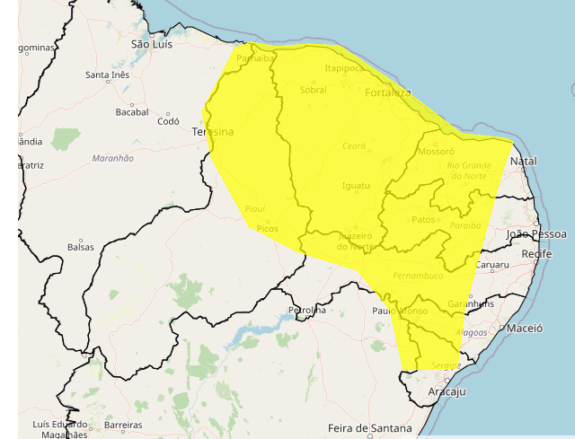 Alerta de chuva no Piauí: veja as cidades com previsão hoje