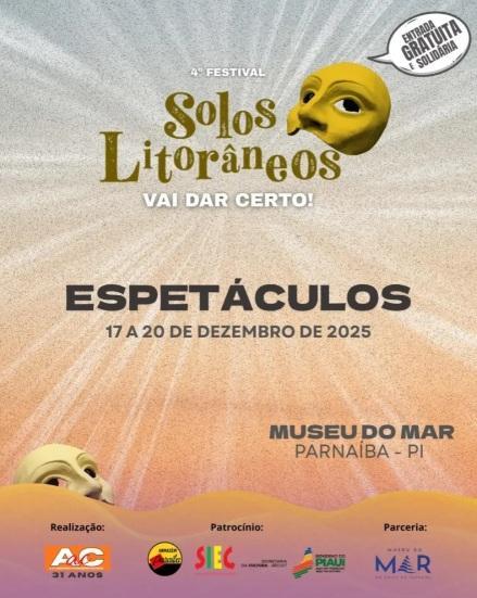 Chamada para espetáculos - Festival Solos Litorâneos - 4ª edição