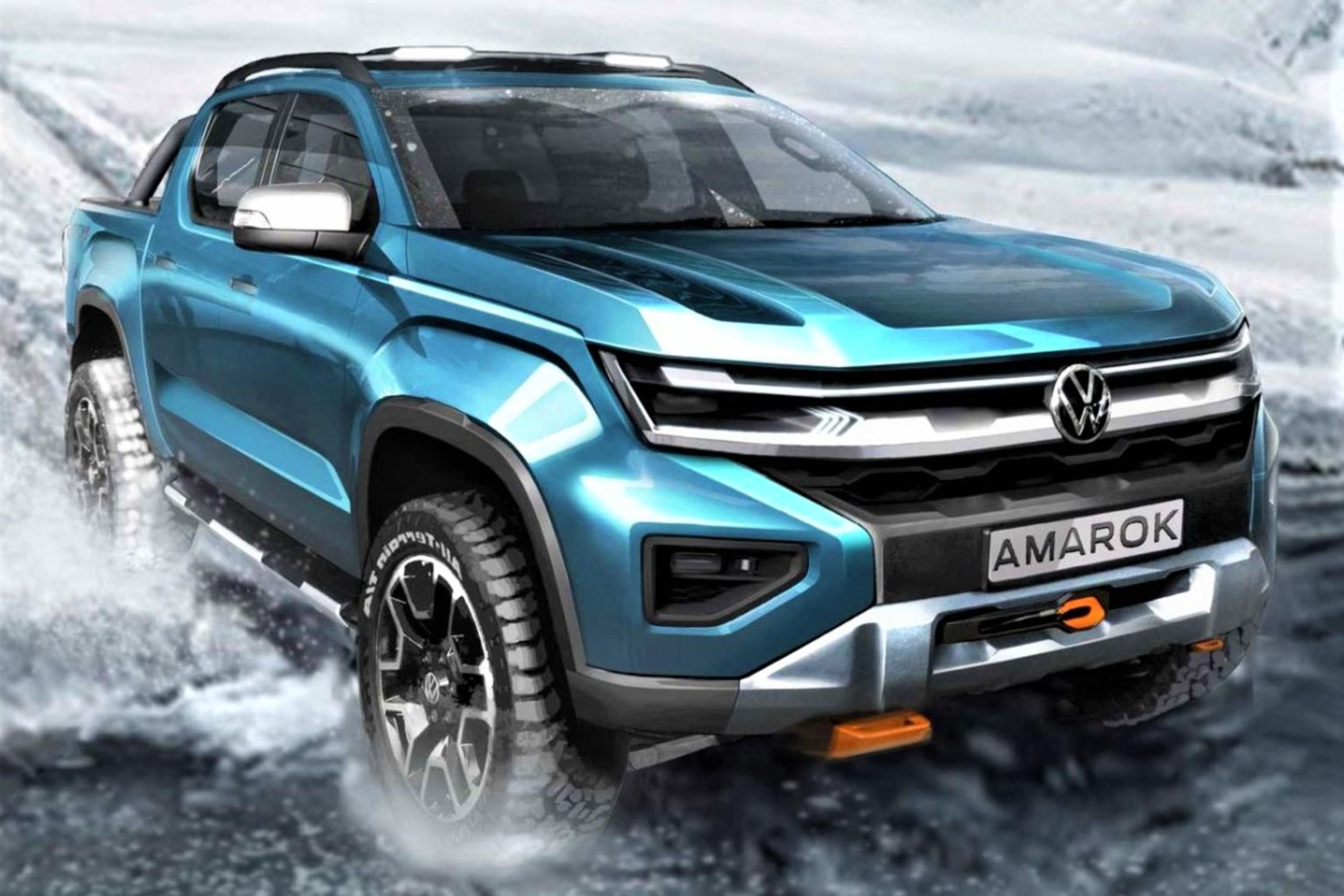 "esboço" da Volkswagen Amarok de segunda geração