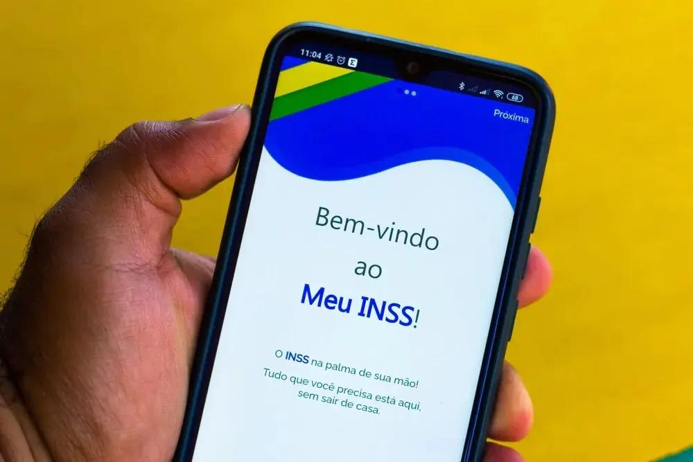 Tela inicial do aplicativo Meu INSS